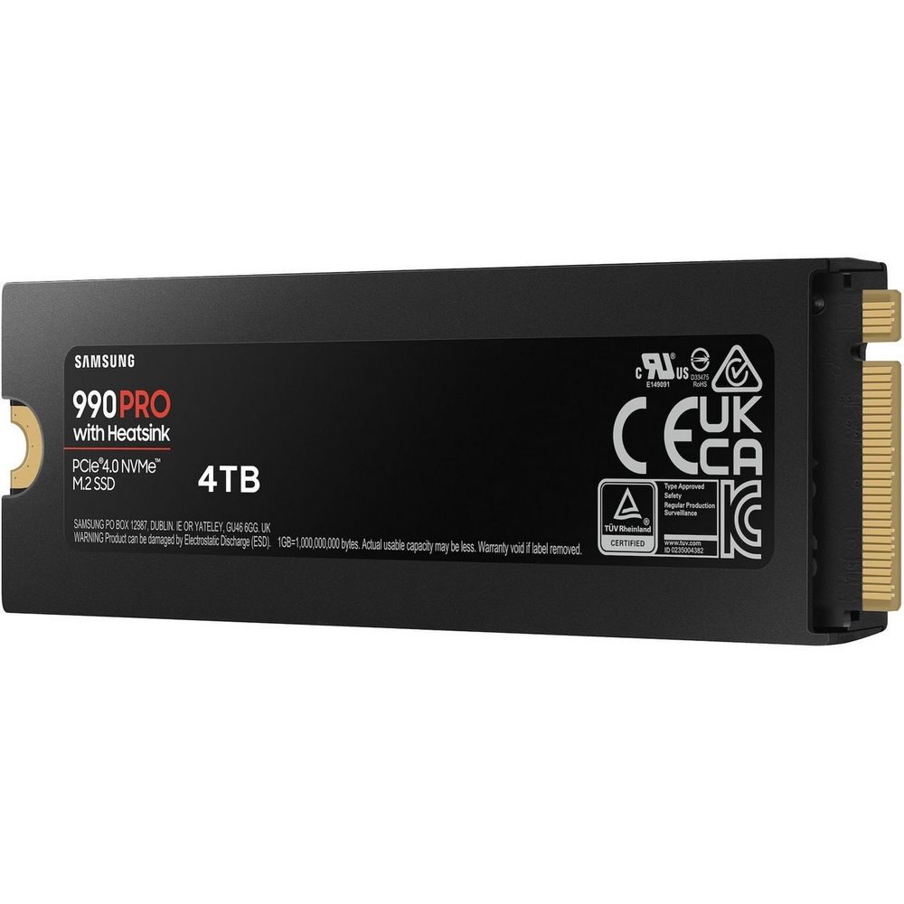 Твердотельный накопитель SSD M.2 2280 4TB Samsung 990 PRO with Heatsink MZ-V9P4T0GW PCIe Gen4x4 with NVMe, 7450/6900, IOPS 1600/1550K, MTBF 1.5M, Samsung V-NAND TLC, 4GB LPDDR4MB, 2400TBW, RTL — изображение 6