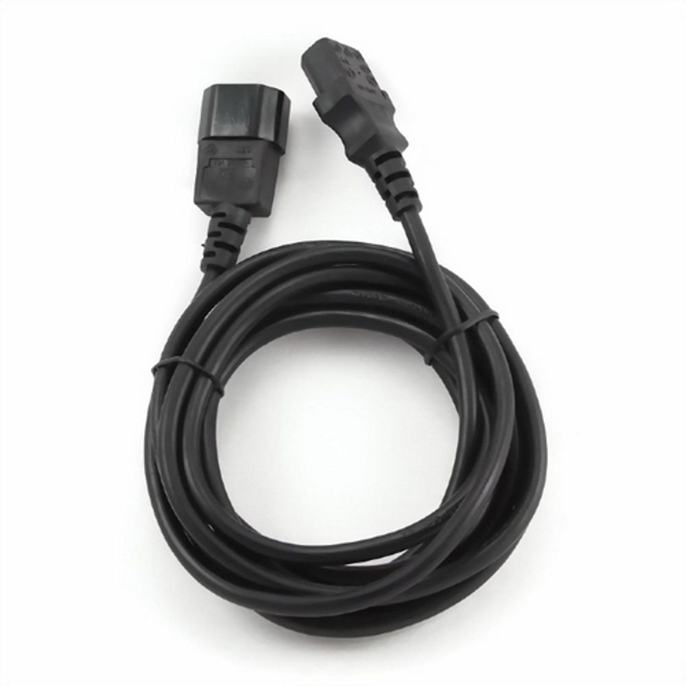 Кабель питания сист.блок-монитор Cablexpert PC-189-10, 3.0м, C13-C14, 6А, Сечение провода: 0,5 мм2, черный, с заземлением {75} (008143) — изображение 2