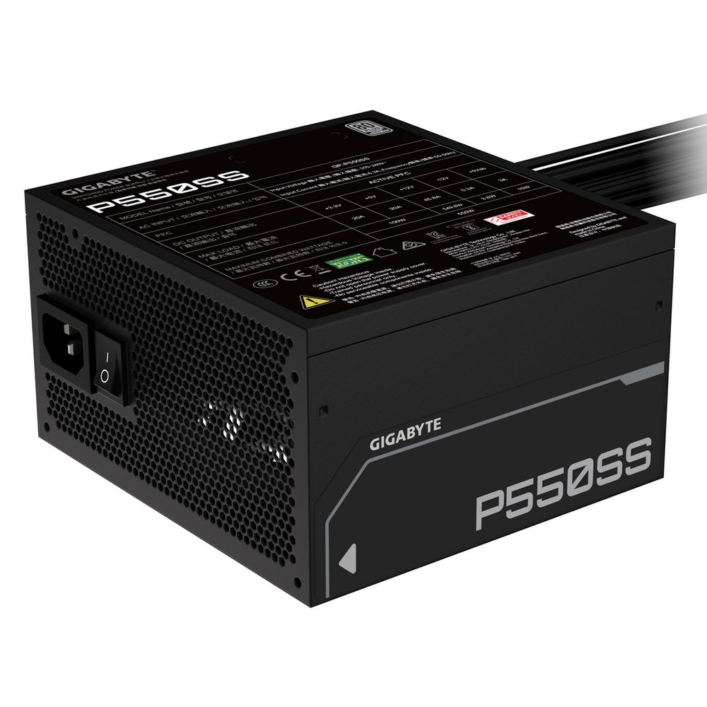 Блок питания ПК Gigabyte P550SS 550W, 80+, SILVER, НЕ модульный, ATX 3.0 — изображение 6