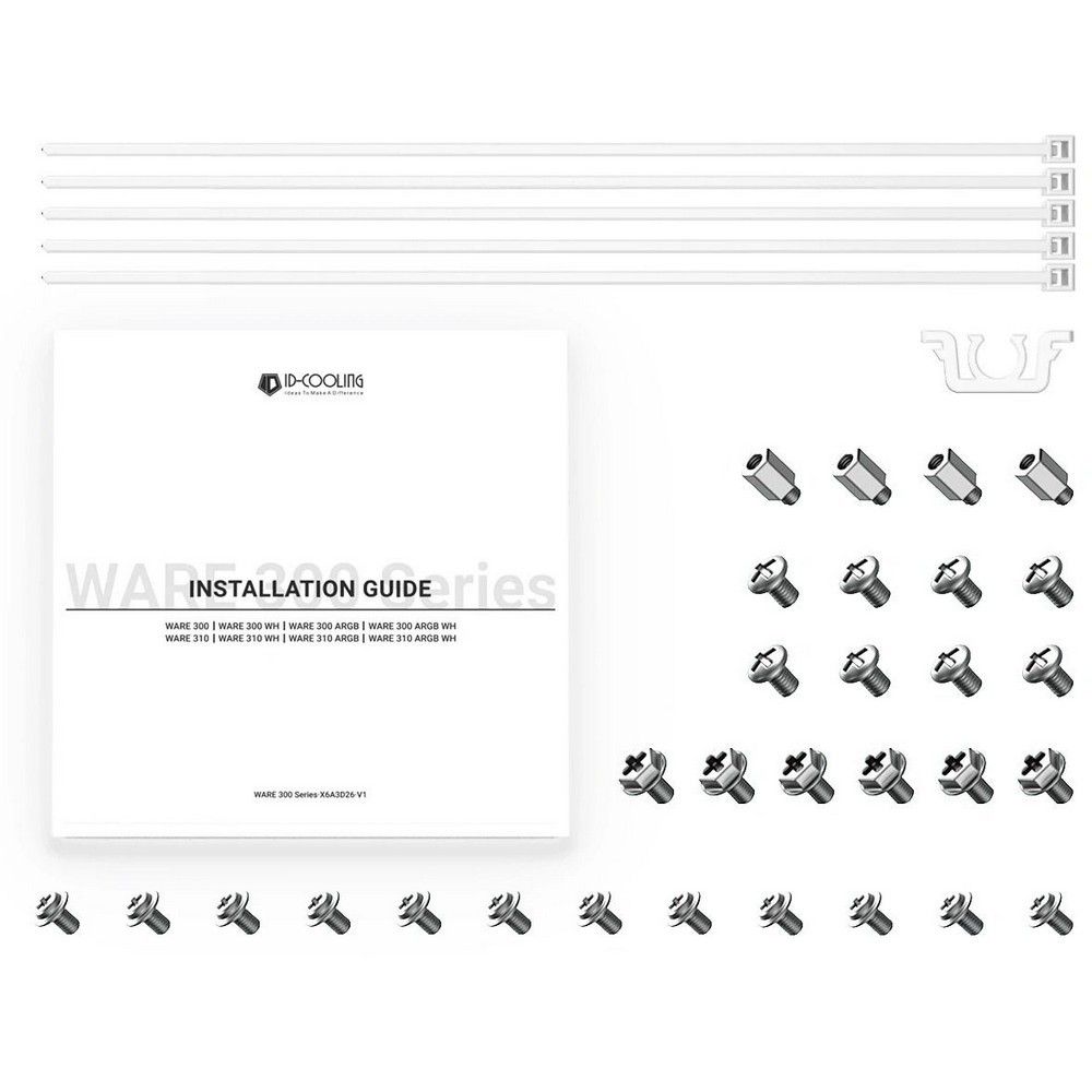 Корпус Case ID-Cooling WARE 300 ARGB White mATX/win TG/ 4 fans/ Type C/ CPU 160mm/ GPU 320mm/ no PSU — изображение 8