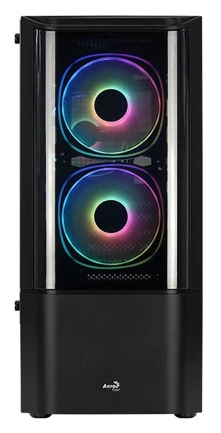 Корпус MIDITOWER ATX,micro ATX,mini-ITX W/PSU 7x12cm Fan(1 предустановлен) черный с окном Quantum-G-BK-v2 4710562758511 AEROCOOL — изображение 3