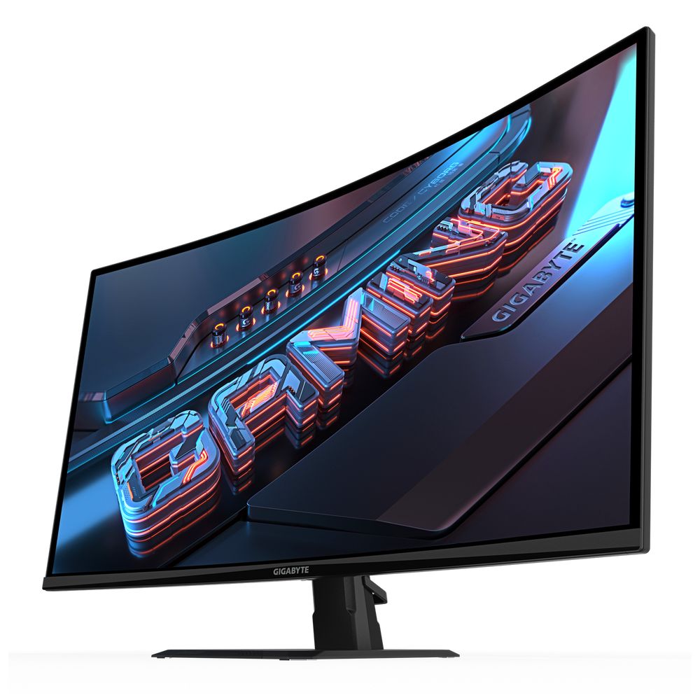Монитор 31.5" Gigabyte GS32QCA EU Black (31.5", VA, 2560x1440, 180Hz, 3500:1, 1ms, 2xHDMI 2.0, DP 1.4, Curved) — изображение 2