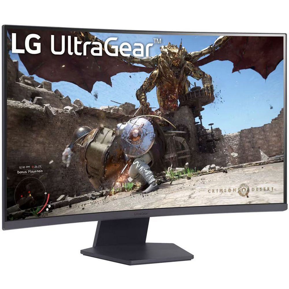Монитор 31.5" LG 32GS60QC-B Black (VA, 2560x1440, HDMI+HDMI+DP, 1 ms, 178°/178°, 300 cd/m, 3000:1, 180Hz, Curved 1000R) — изображение 3