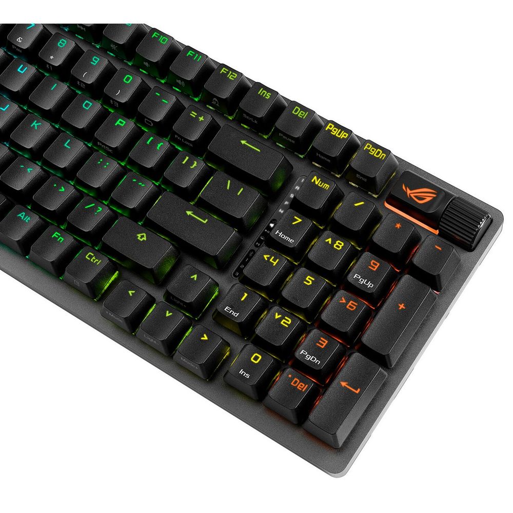 Клавиатура ASUS X901 STRIX SCOPE II 96 WL ROG NX Snow ABS 96% USB 2.4GHz BT — изображение 10