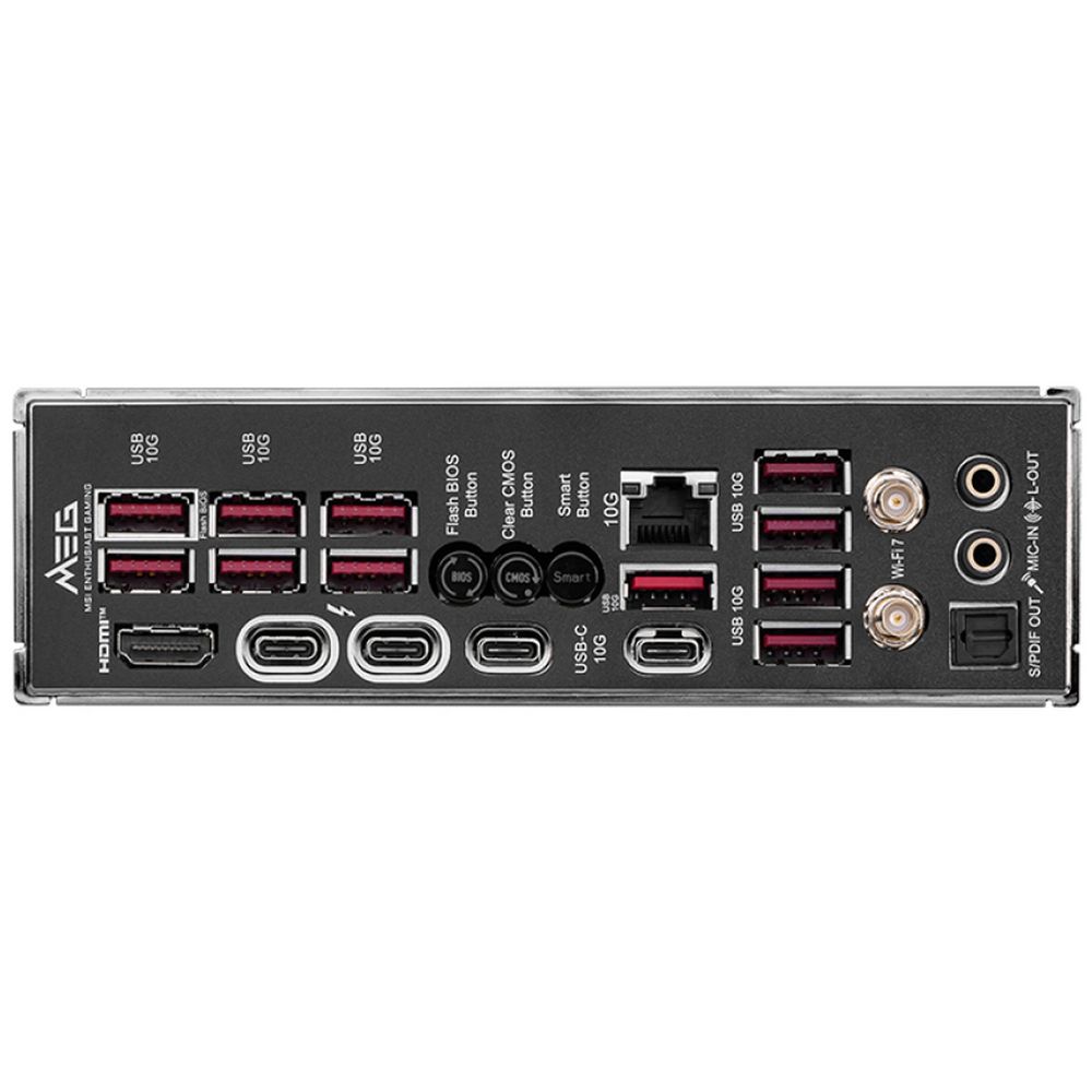 Материнская плата MSI MEG Z890 ACE Z890, LGA1851, 4*DDR5, 3*PCIEx16, 5*M.2, 3*TypeC, 11*USB3.2Gen2, 4*USB3.2Gen1, 4*USB2.0, 4*SATA3.0, 10G, 2*Type-C(DP), HDMI, ATX, RTL — изображение 5