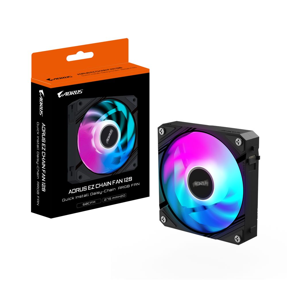 Вентилятор в корпус GIGABYTE GP-GBT ECFAN1201 1X120mm ARGB FAN. PWM, 3 Pin — изображение 7