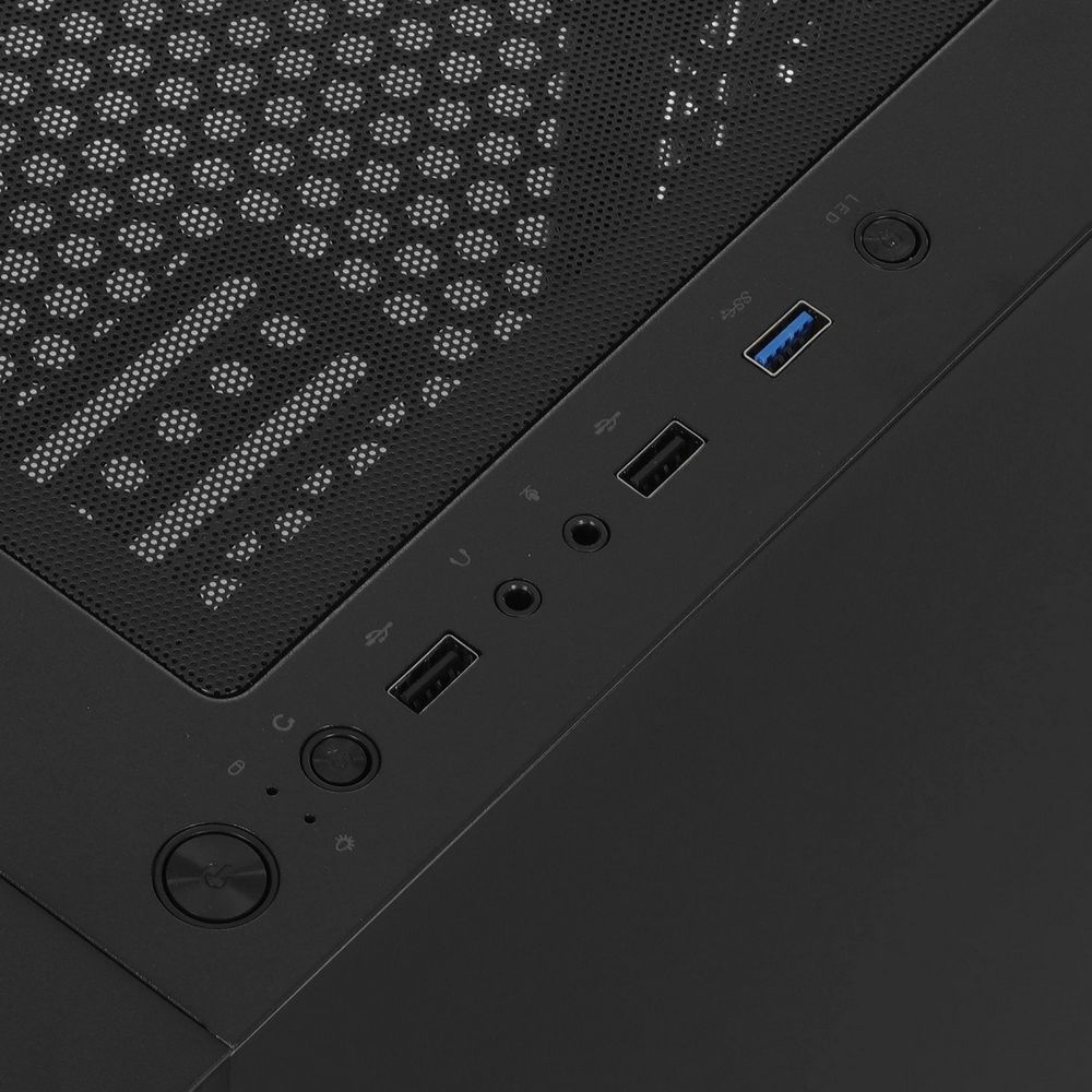 Корпус SOEYI «AX8-B20 SOEYI ATX case with black coating front panel with flat bigger mesh, without» — изображение 8