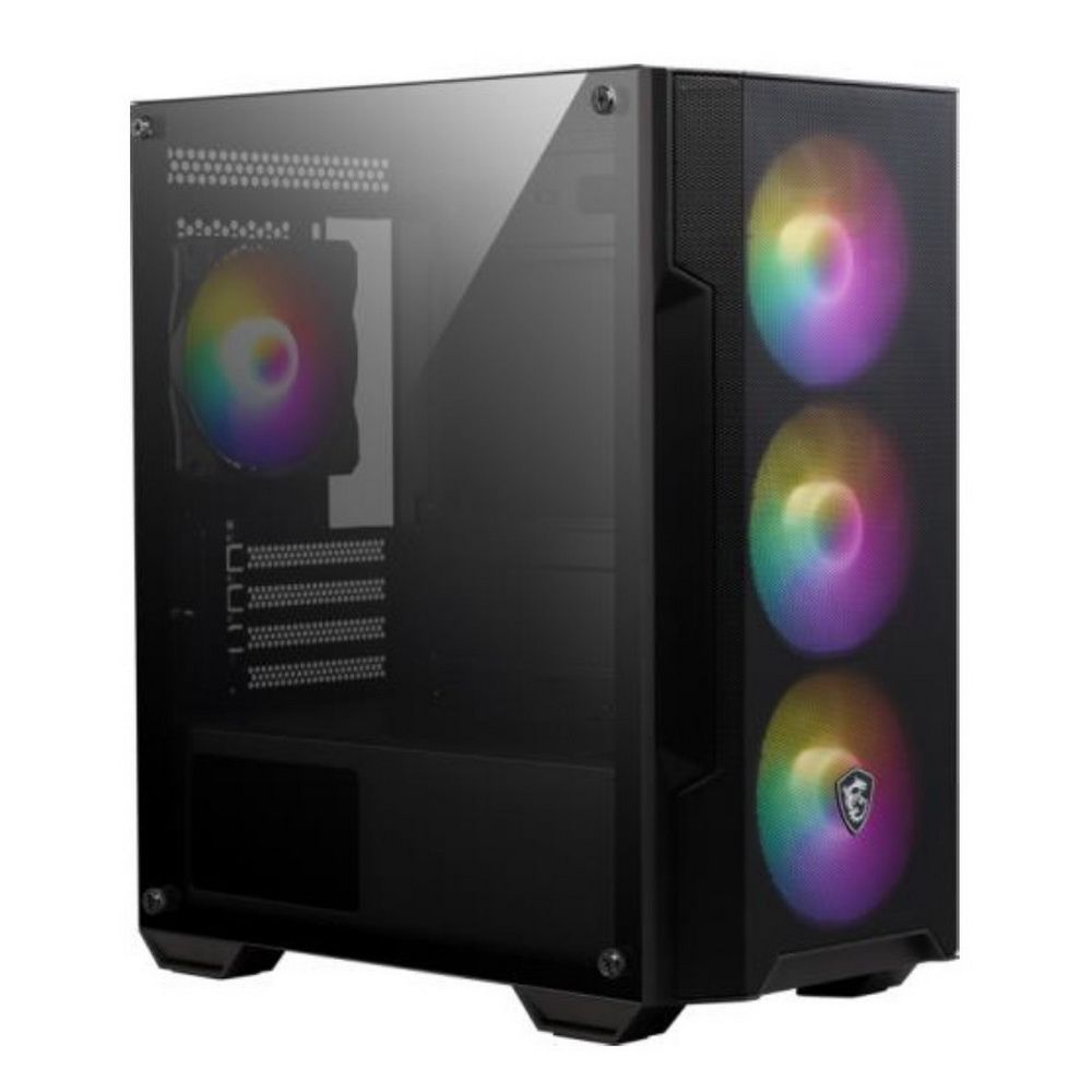 Корпус MSI MAG FORGE M100A Mini-Tower, MATX, 1xUSB 3.0, 2xUSB 2.0, 4x120mm Auto RGB Fan, Acrylic Window, Brown Box — изображение 3