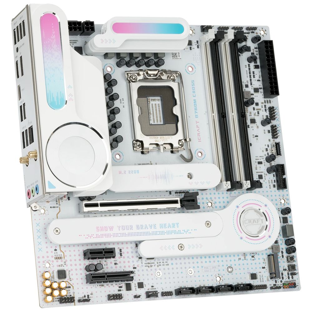 Материнская плата Maxsun MS-iCraft B760M CROSS B760, LGA1700, 4*DDR5, 1*PCIEx16, 1*PCIEx4, 1*PCIEx1, 3*M.2, 1*TypeC, 6*USB3.2Gen1, 8*USB2.0, 4*SATA3.0, 2.5G, DP, HDMI, M-ATX, RTL — изображение 3