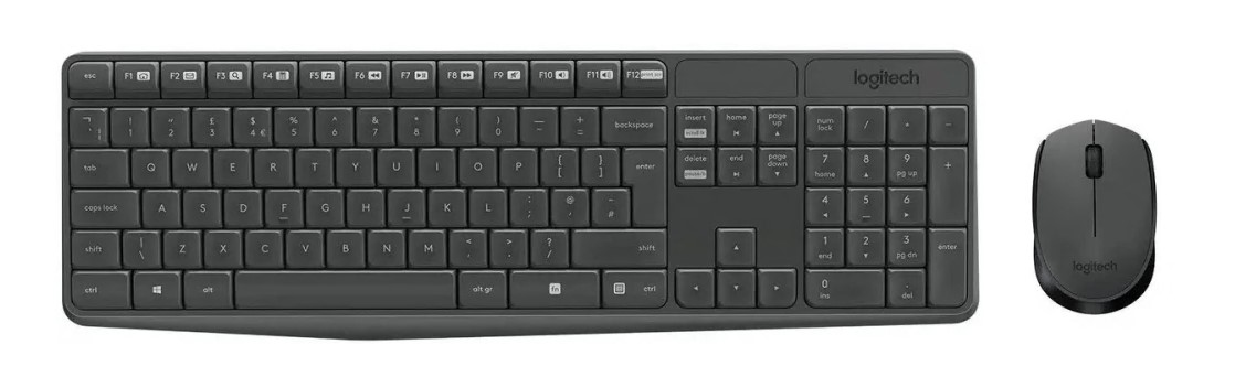 Клавиатура + мышь беспроводные 2.4G EN/RU серый MK235 920-007949 LOGITECH — изображение 3
