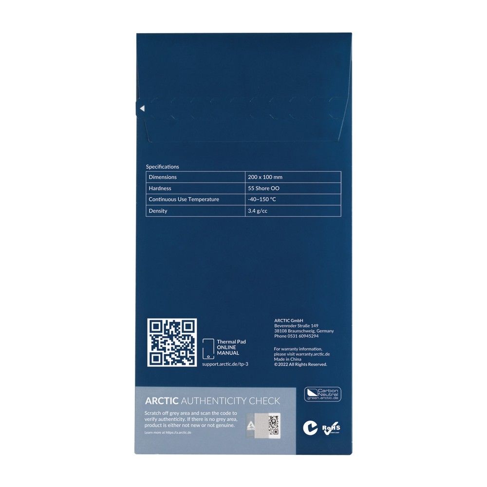Термопрокладка Arctic Cooling Thermal pad 200x100mm, 0,5mm - 2 Pack TP-3 (ACTPD00058A) — изображение 6