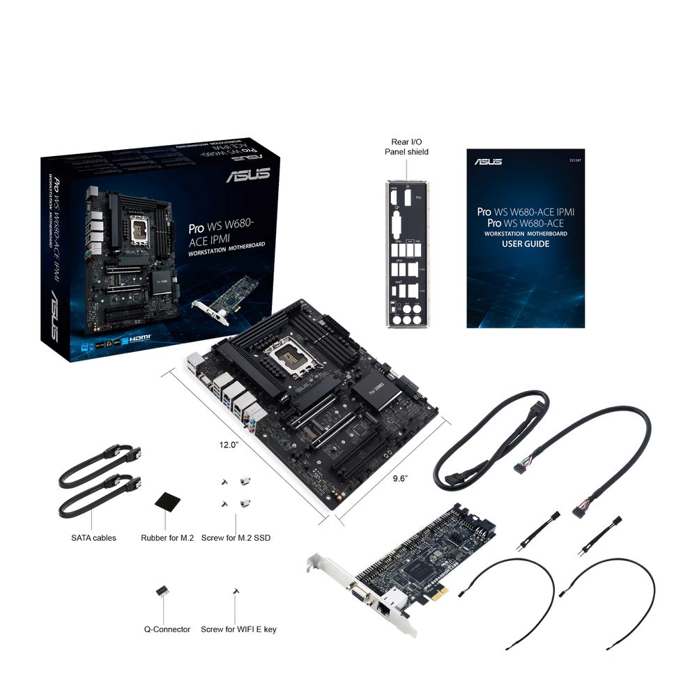 Материнская плата ASUS PRO WS W680-ACE IPMI LGA1700 ATX 4xDDR5 4xPCIEx16 PCIEx1 3xM.2 USB-C DP HDMI VGA 2x2.5GLAN — изображение 7