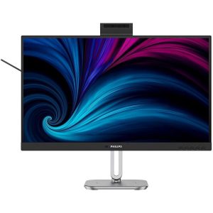 Монитор 27" PHILIPS 27B2U4601H Black  IPS, 2560x1440, 120Hz, 4ms, 350сd/m, 1500:1 | HDMI(2.0), DP(1.4), Type-C(PD-100W), 4xUSB 3.2, RJ45, Cam 5Mp | HAS, Pivot, Swivel, InPSU, Speakers, Vesa 100, Black