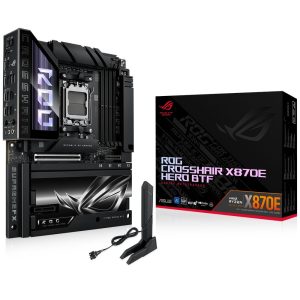 Материнская плата ASUS ROG CROSSHAIR X870E HERO BTF AM5 ATX 4xDDR5 PCIEx16 PCIEx4 5xM.2 4xUSB-C HDMI 5GLAN 2.5GLAN Wi-Fi 7