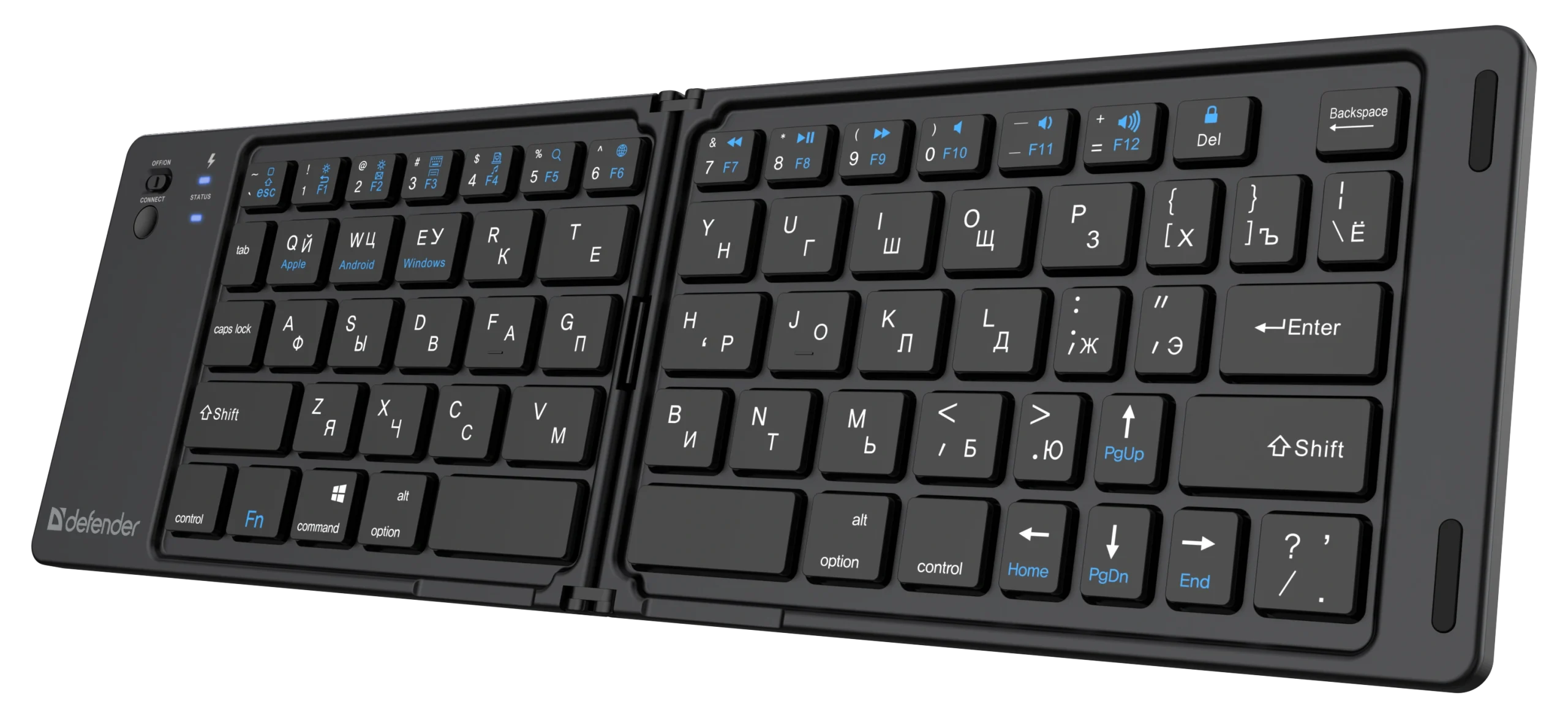 Клавиатура беспроводная Bluetooth 66кн+FN складная черн./бел.кл. Enigma SB-094 45094 DEFENDER — изображение 5
