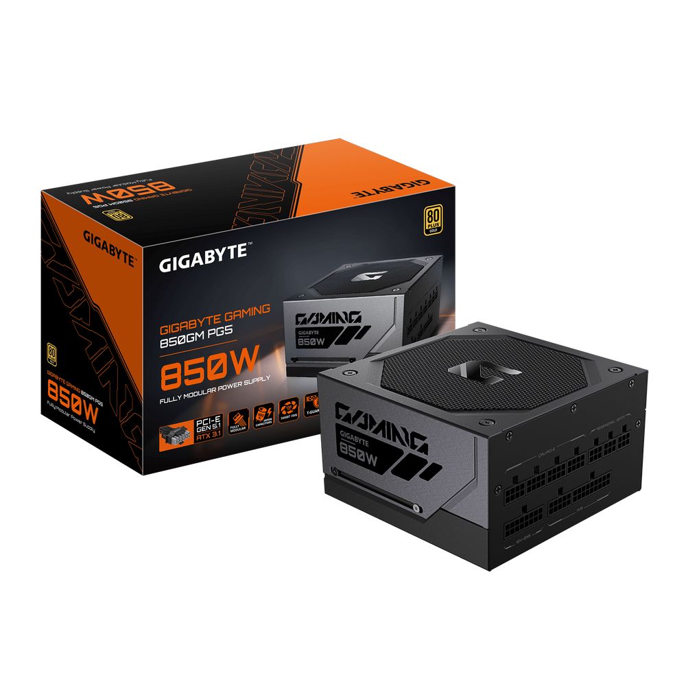 Блок питания ПК Gigabyte GME850GM PG5 850W, 80Plus, Platinum, Полностью модульный, PCIe Gen 5.1, ATX 3.1 compatible. — изображение 7