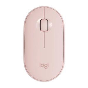 Мышь беспроводная Logitech Pebble M350 Pink розовая, оптическая, 1000dpi, 2.4GHz, USB-ресивер, бесшумная, под обе руки
