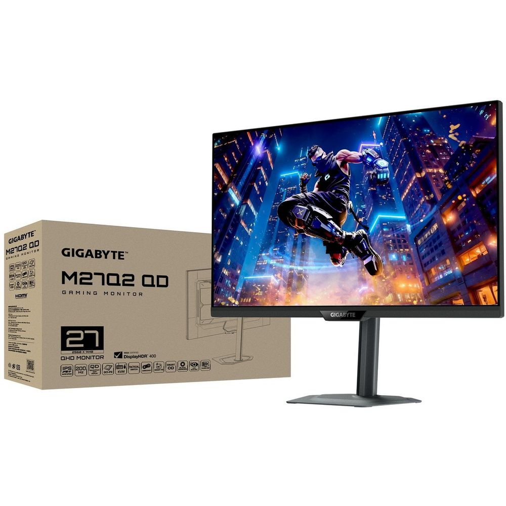 Монитор 27" Gigabyte M27Q2 EK Black (IPS, 2560x1440, 1ms, 178°/178°, 350 cd/m, 1000:1, 3xUSB3.2, USB Type-C, 200Hz, 2xHDMI 2.0, DP 1.4, HAS) — изображение 7