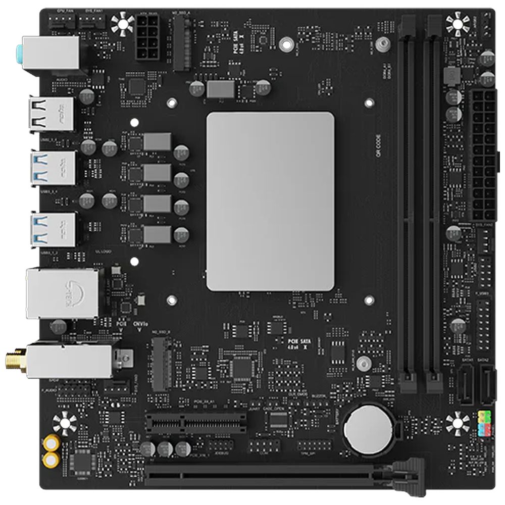 Материнская плата Maxsun MS-MoDT 205H D4 WIFI 205H, SoC, 2xDDR4, 1*PCIEx16, 1*PCIEx4, 1*PCIEx1, 4*M.2, 6*USB3.2Gen1, 6*USB2.0, 2*SATA3.0, 1G, M-ATX, OEM