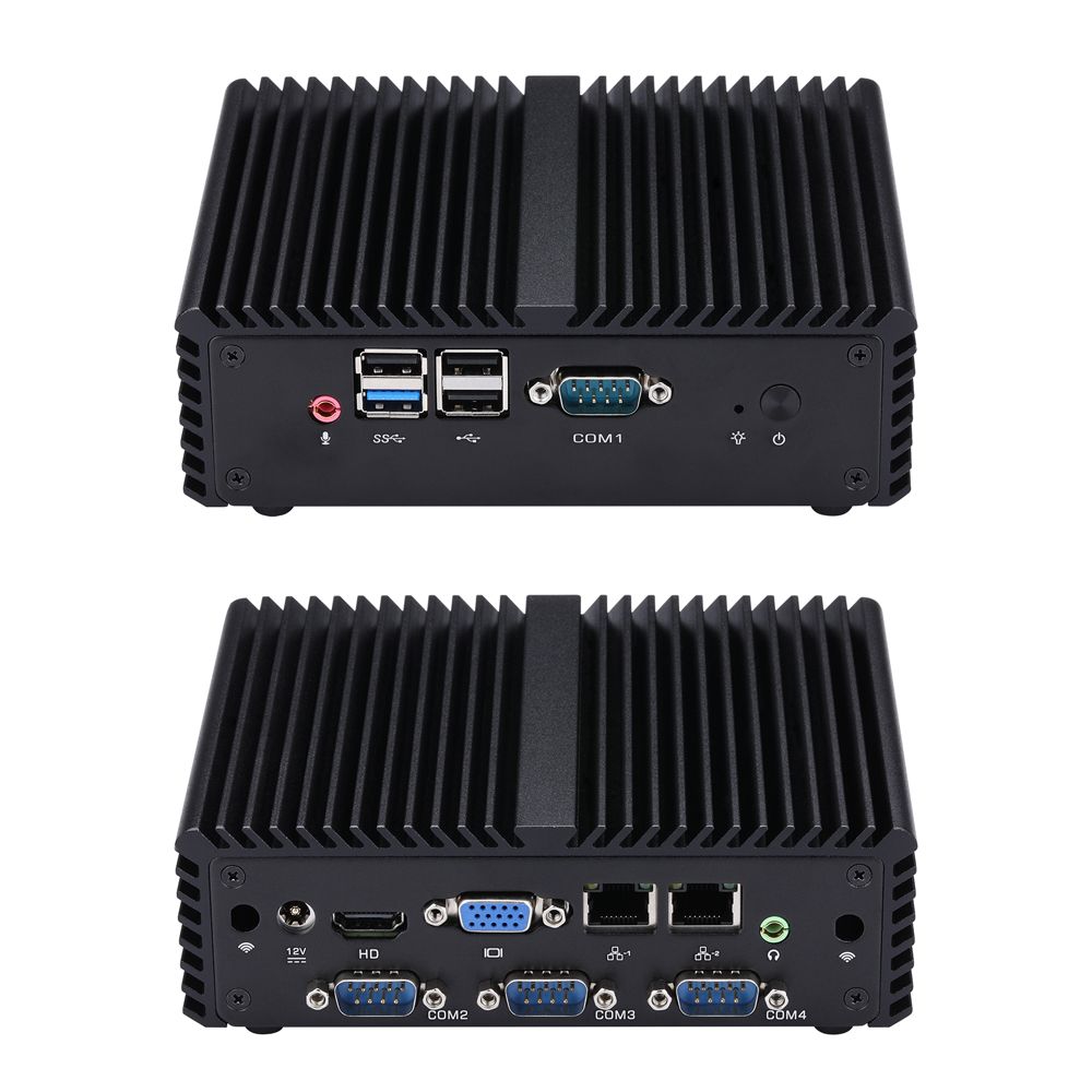 Мини ПК Qotom Q190P-S08 J1900, 4Gb RAM, 128Gb SSD