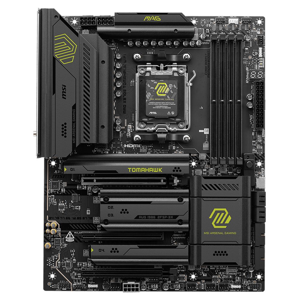 Материнская плата MSI MAG X870E TOMAHAWK WIFI X870E, AM5, 4*DDR5, 3*PCIEx16, 4*M.2, 4*TypeC, 2*USB3.2Gen2, 7*USB3.2Gen1, 8*USB2.0, 4*SATA3.0, 5G, Type-C(DP), HDMI, ATX, RTL — изображение 2