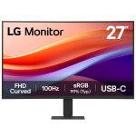 Монитор 27" LG 27U421A-B  Curved VA, 1920x1080, 100Hz, 5ms, 250сd/m, 3000:1, HDR10 | HDMI(2.0), Type-C(PD-15W) | ExPSU, Vesa 100, Black