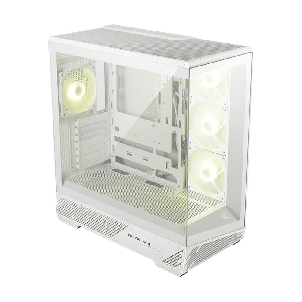 Корпус для ПК MSI MAG PANO 130R PZ White 2xUSB 3.2 Gen 1, 1xUSB 3.2 Gen2 Type-C, 3x120mm ARGB Reverse Blade Fan, 1x120mm ARGB Fan, 1 to 3 Fan PWM Splitter, Tempered Glass Window