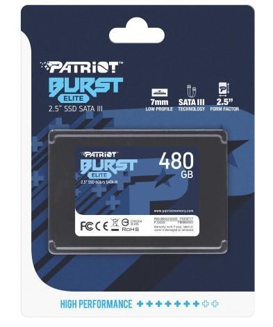 Накопитель SSD SATA 2.5" 480GB BURST E PBE480GS25SSDR PATRIOT — изображение 2