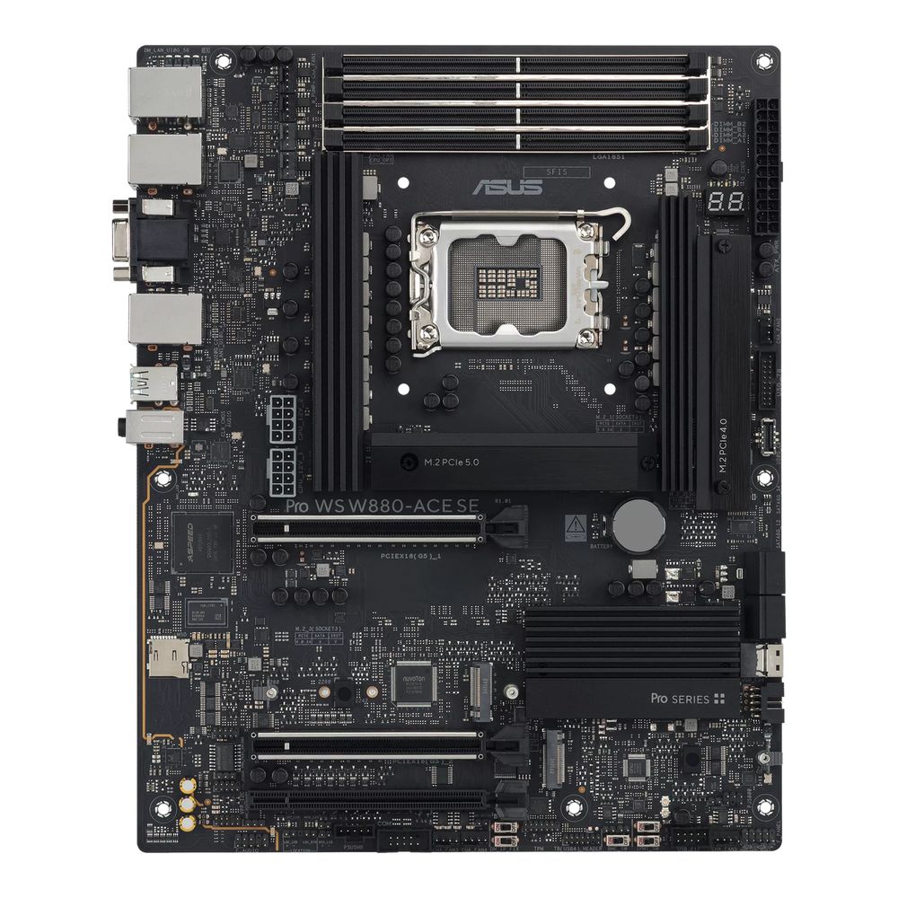 Материнская плата ASUS PRO WS W880-ACE SE LGA 1851 ATX 4xDDR5 3xPCIEx16 4xM.2 Thunderbolt USB-C HDMI VGA 2x2.5GLAN — изображение 2