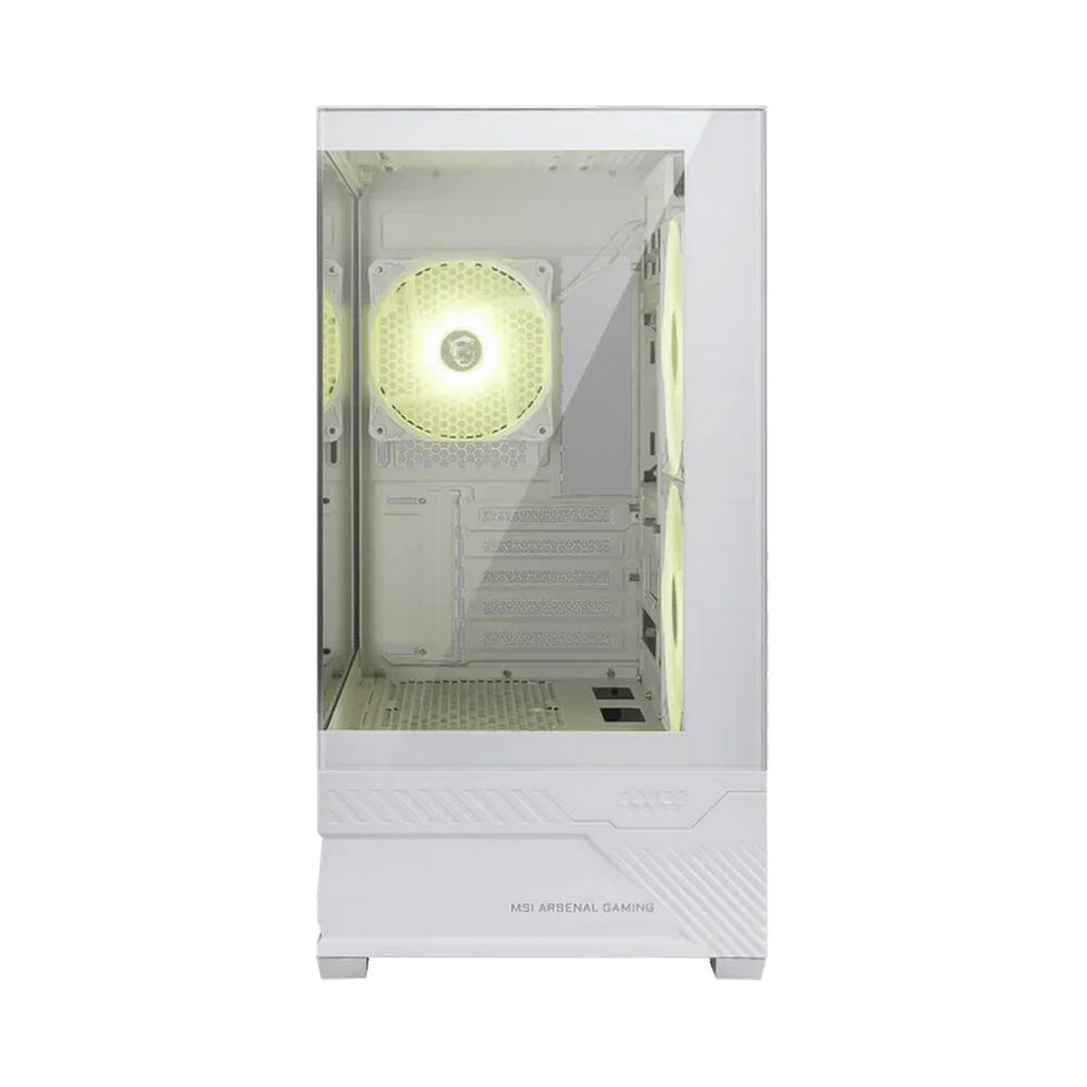 Корпус для ПК MSI MAG PANO M110R WHITE , Micro-ATX, 1xUSB 3.2 Gen 1, 1xUSB 3.2 Gen2x2 Type-C, 2x140mm, ARGB Reverse Blade Fan, 1x120mm ARGB Fan, ARGB+PWM Control Board, TG — изображение 2