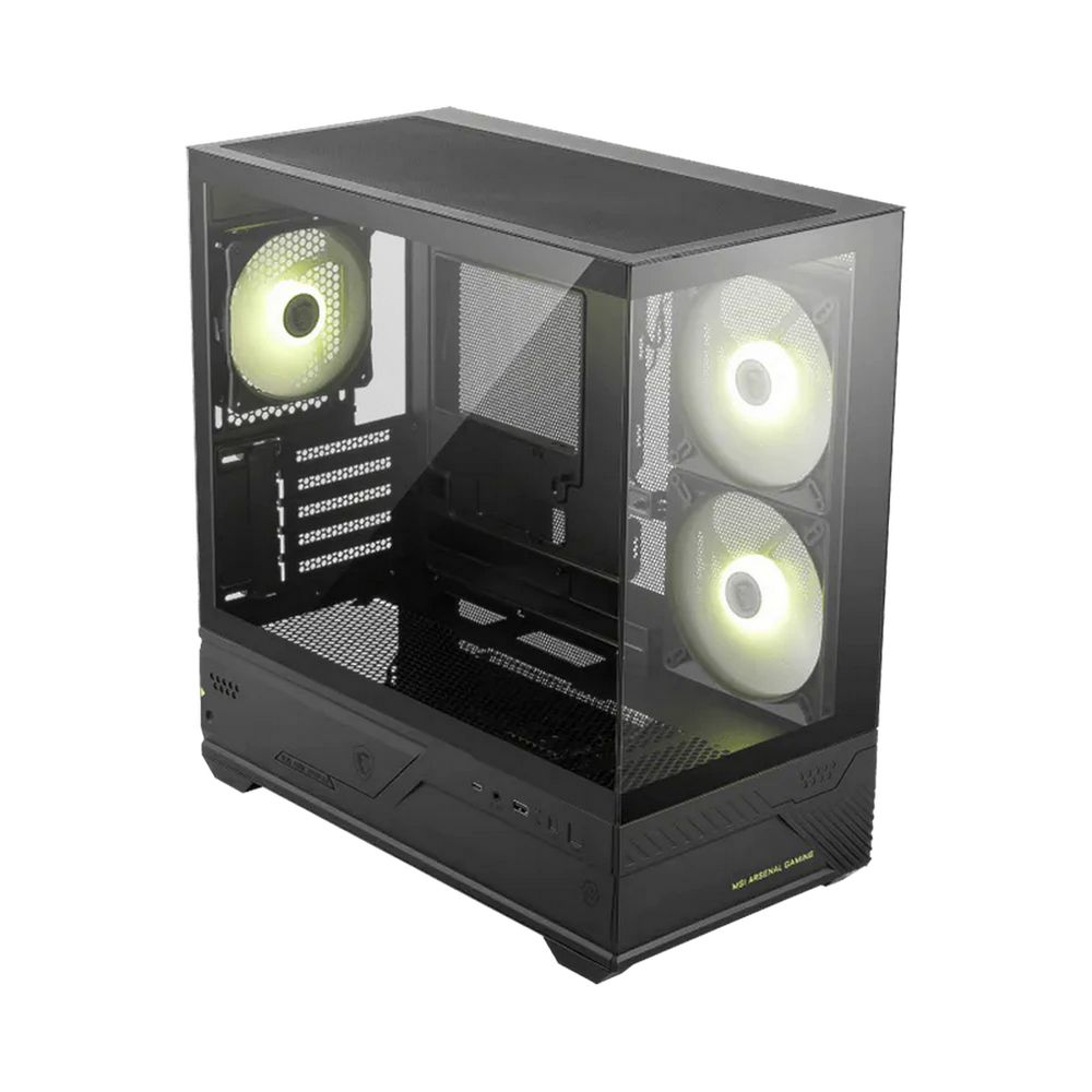 Корпус для ПК MSI MAG Pano M110R , Micro-ATX, 1xUSB 3.2 Gen 1, 1xUSB 3.2 Gen2x2 Type-C, 2x140mm, ARGB Reverse Blade Fan, 1x120mm ARGB Fan, ARGB+PWM Control Board, TG
