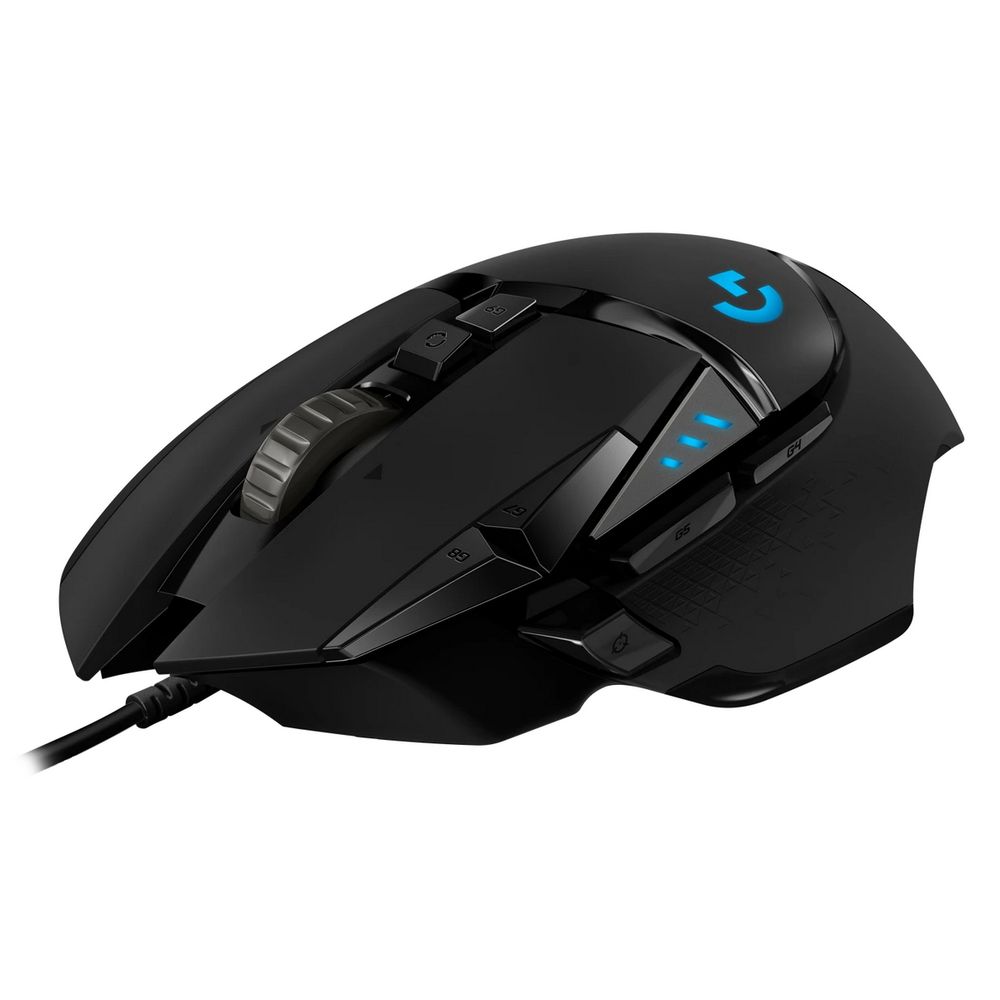 Мышь игровая Logitech Bad Pack G502 Hero16K черная, оптическая (Hero25K) , 100-25600dpi, 1мс, USB 2.1м, 11 кнопок (2 механика), RGB подсветка, утяжелители, под правую руку — изображение 3