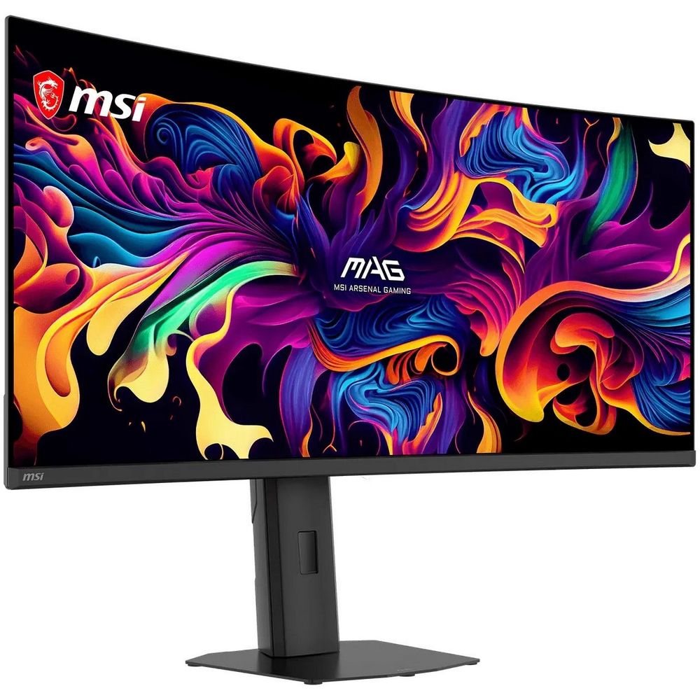 Монитор 34.18" MSI MAG 341CQP QD-OLED X28 Curved QD-OLED, 3440x1440, 280Hz, 0,03ms, 250сd/m, 1500000:1, HDR | 2xHDMI(2.1), DP(1.4a), Type-C(PD-15W) | HAS, Swivel, InPSU, Vesa 100, Black — изображение 2