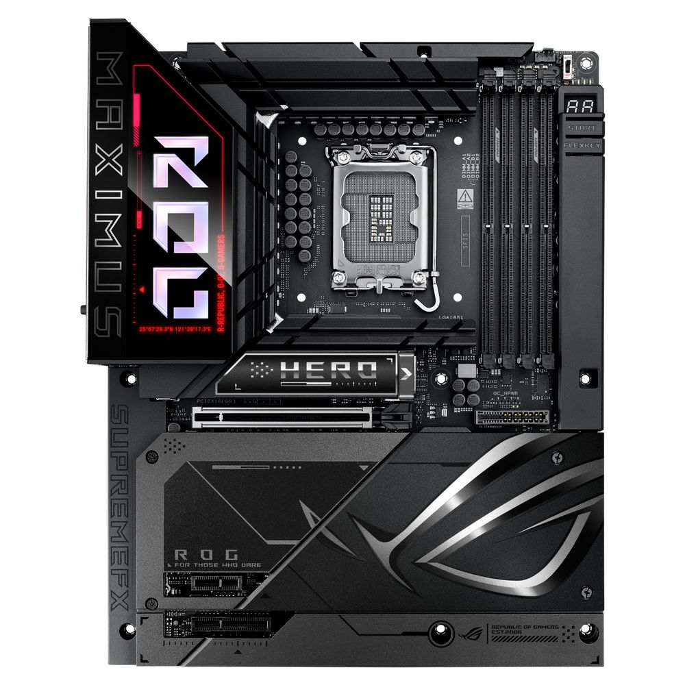 Материнская плата ASUS ROG MAXIMUS Z890 HERO BTF LGA1851 ATX 4хDDR5 PCIEx16 PCIEx4 PCIEx1 6xM.2 2xThunderbolt USB-C HDMI 2.5GLAN 5GLAN Wi-Fi 7 — изображение 2