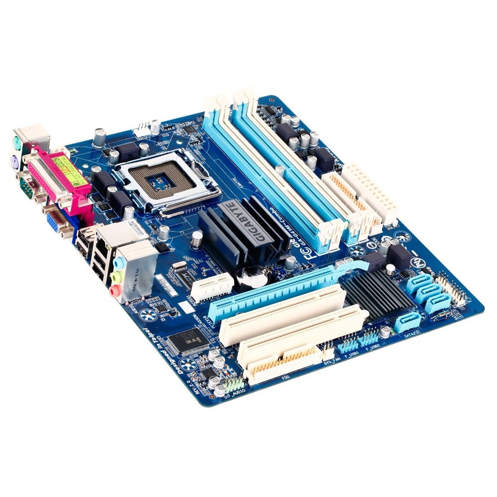 Материнская плата Gigabyte GA-G41M-COMBO-GQ, Socket 775, Intel®G41+ICH7, 2xDDR3-1066+2xDDR2-1066, D-SUB, 1xPCI-Ex16, 1xPCI-Ex1, 2xPCI, 4xSATA2, 1xIDE, 6 Ch Audio, GLan, (4+4)xUSB2.0, COM, LPT, 2xPS/2, mATX, BOX {10} — изображение 3