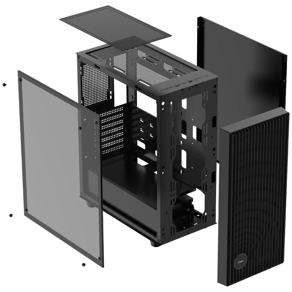 Корпус для ПК Ocypus Gamma-C70-BKG000XX-GL Case Gamma C70 BK ATX / win / black / no PSU / Tempered Glass — изображение 9