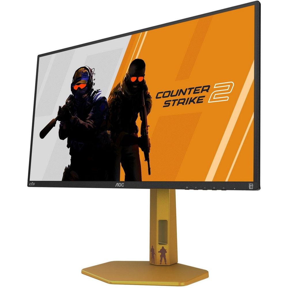 Монитор 24.5" AOC CS25G IPS (Fast IPS), 1920x1080, 300Hz, 1ms, 400сd/m, 1000:1, 2xHDMI(2.0), DP(1.4), Pivot, InPSU,, Vesa 100, Black/Orange — изображение 3