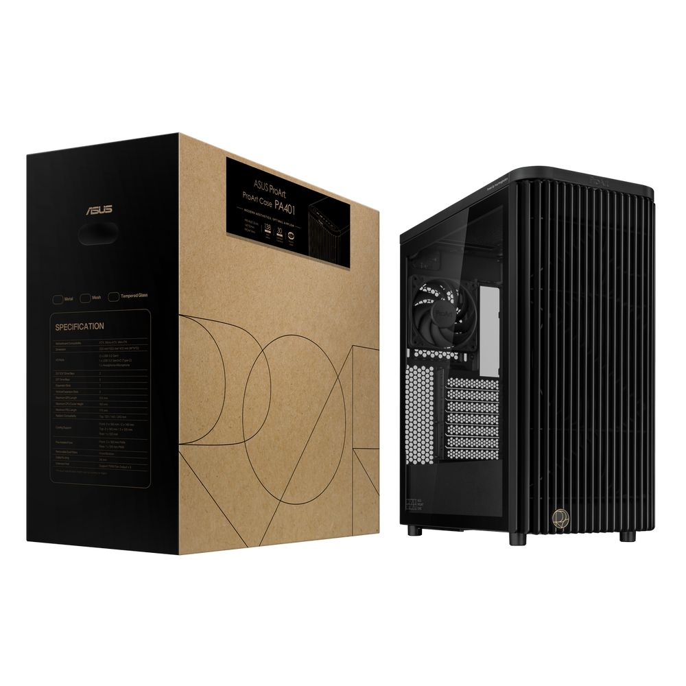 Корпус для ПК ASUS PROART PA401 ABS TG PWM BLACK — изображение 9