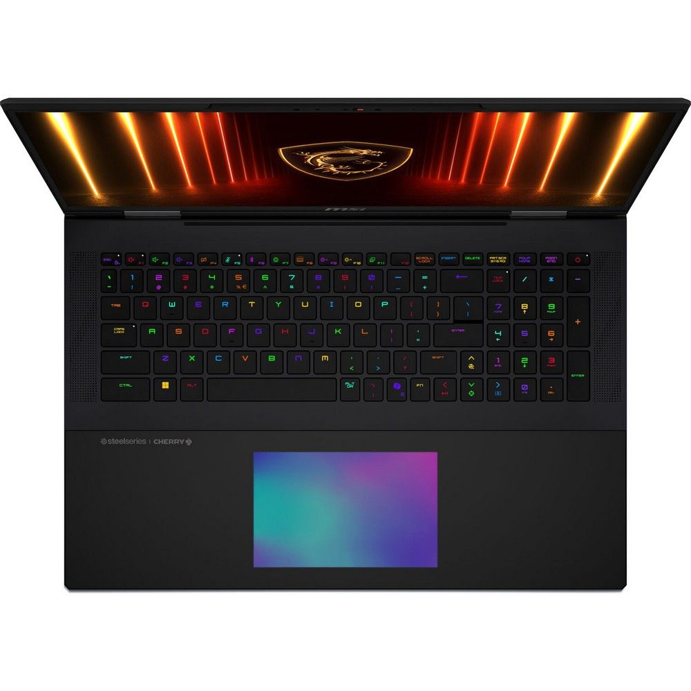 Ноутбук MSI Titan 18 HX AI A2XWJG-206RU Intel Core Ultra 9 285HX/64Gb (2*32 D5)/SSD4Tb/RTX5090 24Gb (175W)/18"/IPS/MiniLED/WQUXGA/3840x2400/120Hz/Win11/RJ-45/Black/3.6kg — изображение 4