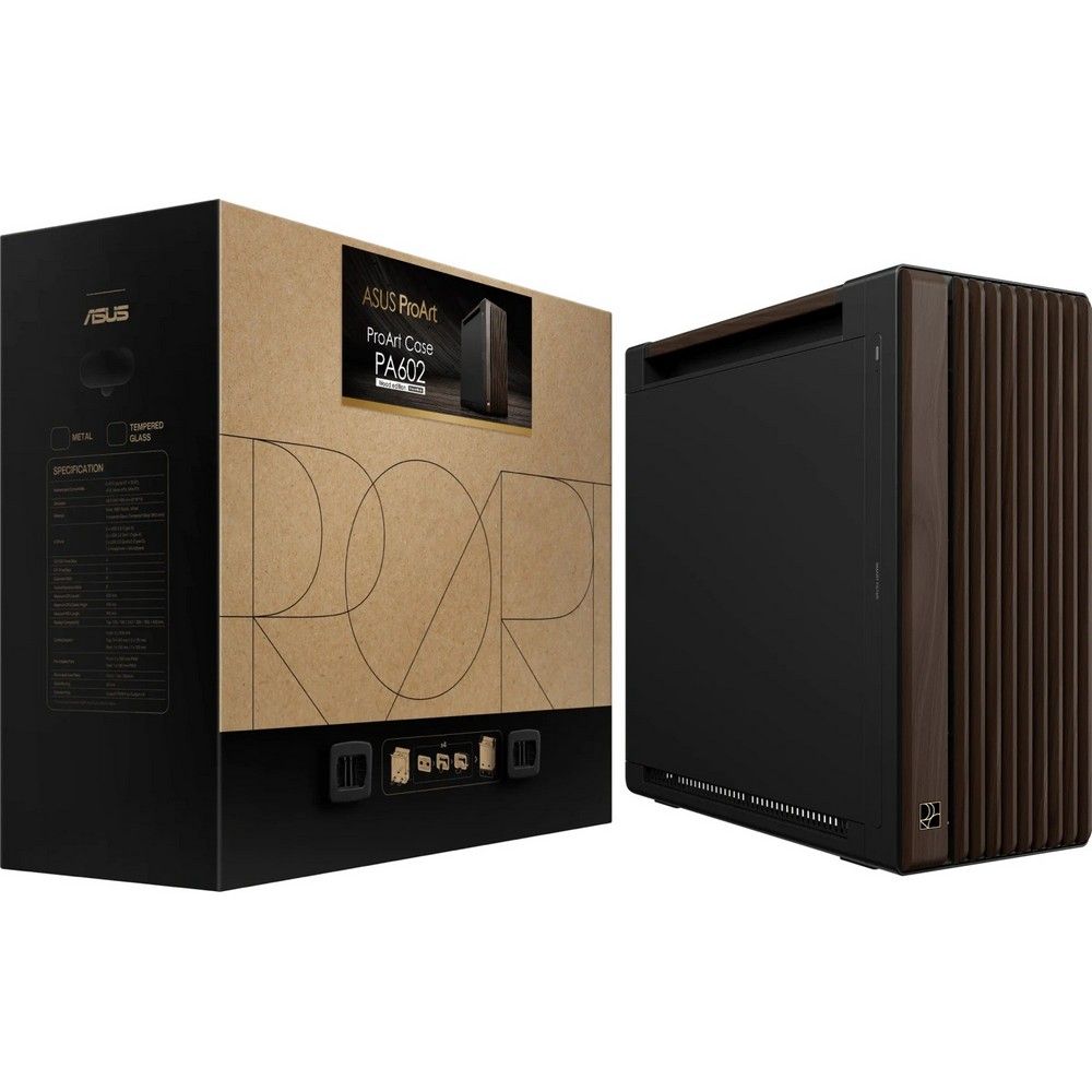 Корпус для ПК ASUS PROART PA602 WALNUT WOOD METAL PWM MODERN BLACK — изображение 18