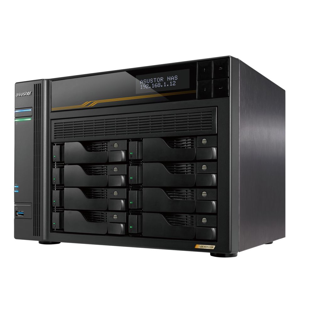 Платформа СХД ASUSTOR AS6808T 8 Bay (Max.20) 4xM.2 2x5GLAN 2x10GLAN 16GB (Max.64GB) DDR5 2xUSB-C 3xUSB