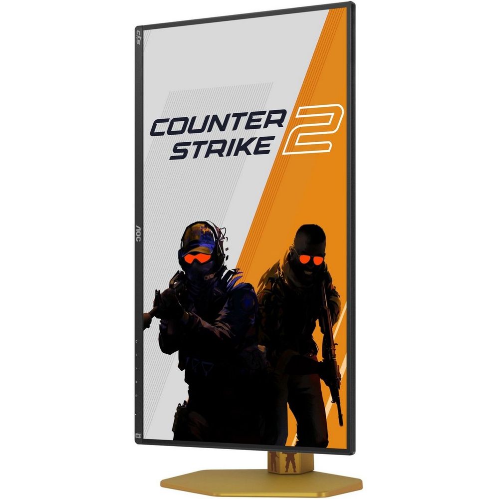 Монитор 24.5" AOC CS25G IPS (Fast IPS), 1920x1080, 300Hz, 1ms, 400сd/m, 1000:1, 2xHDMI(2.0), DP(1.4), Pivot, InPSU,, Vesa 100, Black/Orange — изображение 4