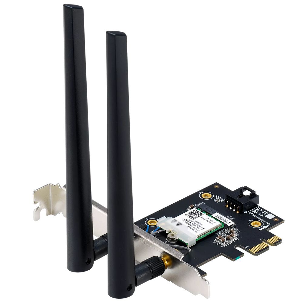 Сетевой адаптер ASUS PCE-BE6500 WiFi 7 Bluetooth 5.4 2882+2882+688Mbps 6GHz/5GHz/2.4GHz Адаптер беспроводной связи (Wi-Fi) — изображение 2