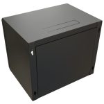 Шкаф Hyperline WRline WR-TW-1545-SR-RAL9004 настенный 19-дюймовый (19"), 15U, 775x600х450мм, цельнометаллическая дверь с замком, цвет черный (RAL9004) (разобранный)