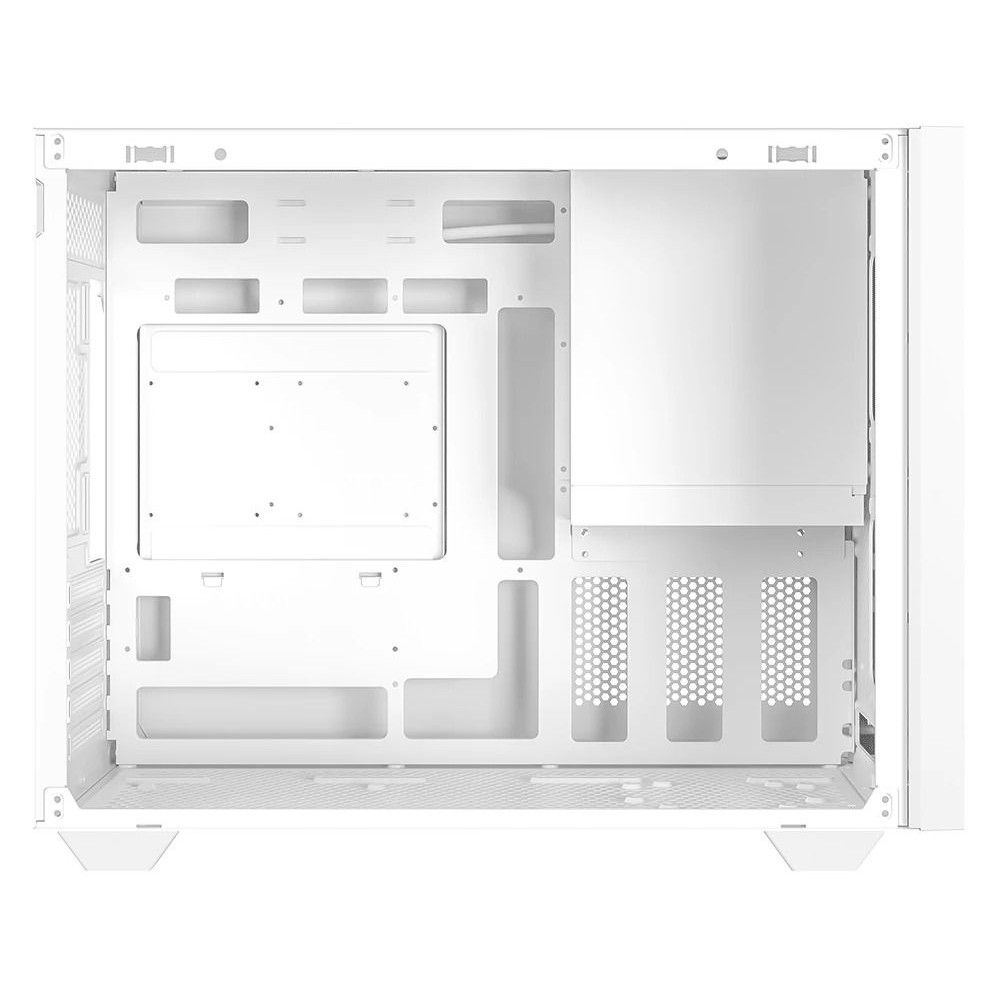 Корпус Case ID-Cooling FLOW 500 White mATX/win TG/ no fan/ Gen2 Type C/ CPU 180mm/ GPU 403mm/ no PSU — изображение 4