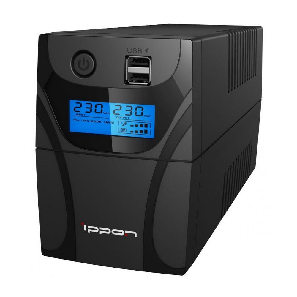 1005511 — Источник бесперебойного питания Ippon Back Power Pro II Euro 650 Line-interactive 360W/650VA {4} (803607) — изображение 2