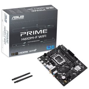 Материнская плата ASUS PRIME H610M-F WIFI H610, LGA1700, 2*DDR5, 4*DDR5, 1*PCIEx16, 1*PCIEx1, 1*M.2, 4*USB3.2Gen1, 5*USB2.0, 2*SATA3.0, 1G, 2*HDMI, M-ATX, RTL