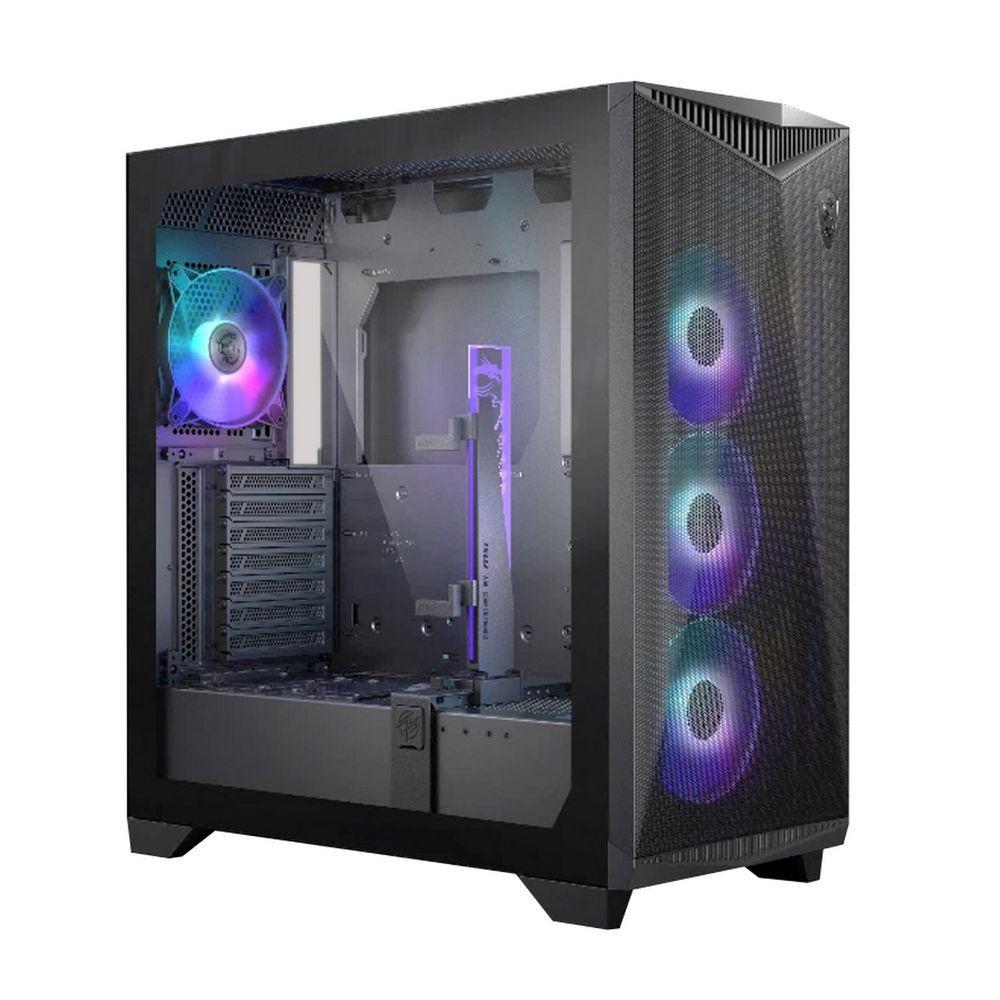 Корпус MSI MPG GUNGNIR 300R AIRFLOW Midi Tower, EATX ,2xUSB 3.2 Gen 1, 1xUSB 3.2 Gen2 Type-C,4x120mm PWM ARGB Fan, ARGB+PWM Control Board, Tempered Glass Window — изображение 3