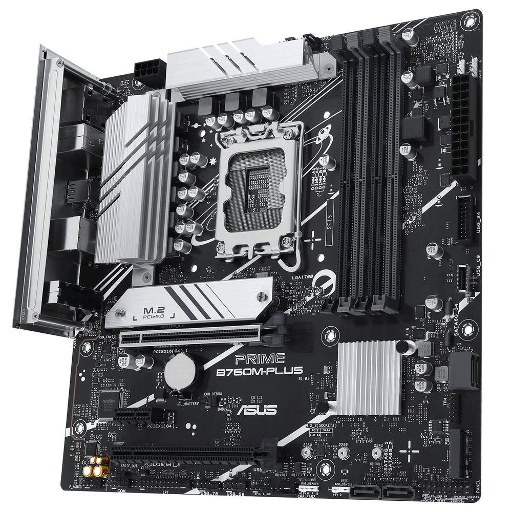 Материнская плата ASUS PRIME B760M-PLUS LGA1700 mATX 4хDDR5 2xPCIEx16 PCIEx1 2xM.2 DP HDMI 2.5GLAN — изображение 3
