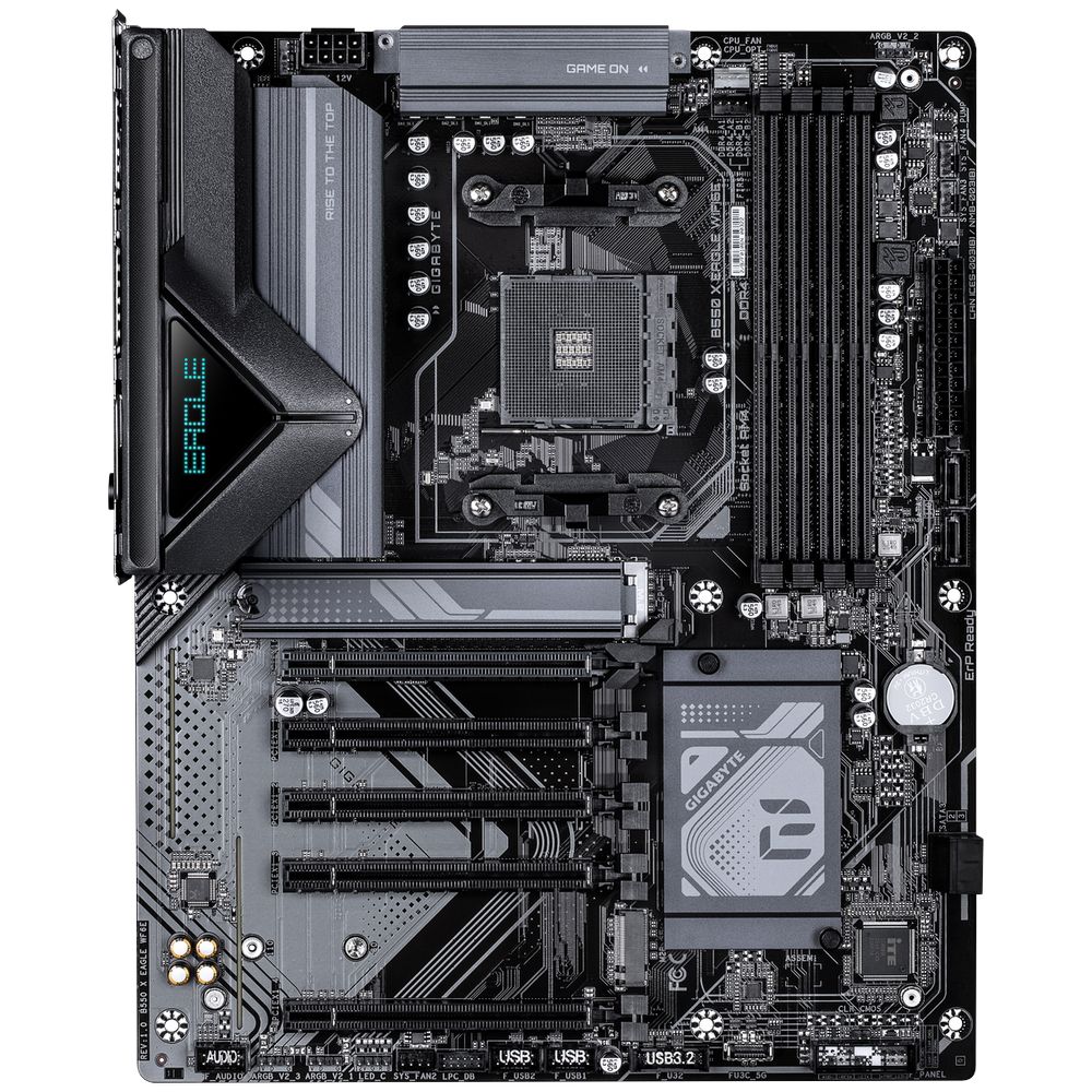 Материнская плата Gigabyte B550 X EAGLE WIFI6E B550, AM4, 4*DDR4, 1*PCIEx16, 4*PCIEx1, 2*M.2, 1*TypeC, 1*USB3.2Gen2, 3*USB3.2Gen1, 4*USB2.0, 6*SATA3.0, 2.5G, HDMI, ATX, RTL — изображение 2